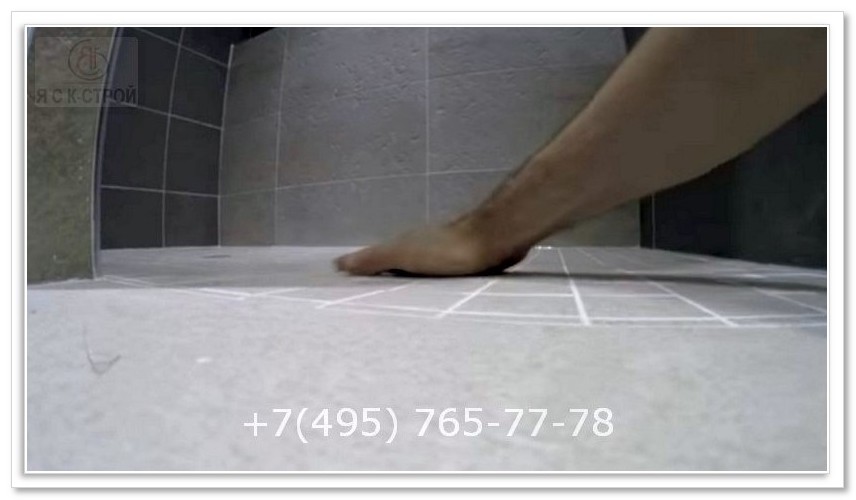 Стоимость ремонта ванной комнаты - Уровень пола с уровнем пола коридора на одном уровне - Москва ЯСК Строй