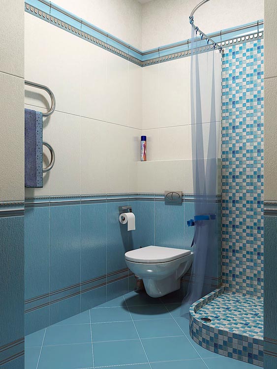 По данному дизайну, выполним ремонт ванной комнаты