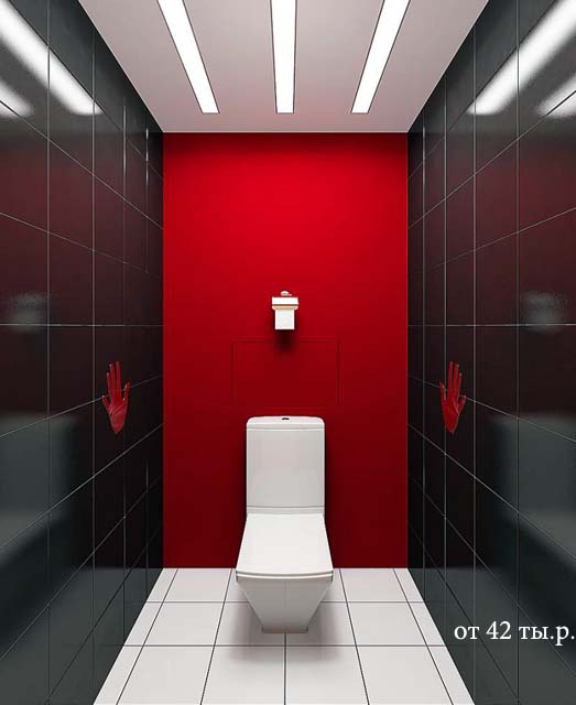 По данному дизайн интерьеру выполним ремонт туалета под ключ