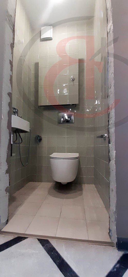 р-н Бирюлево, Новый ремонт ванной и туалета, после сноса сантех кабины в панельном доме,  (11)