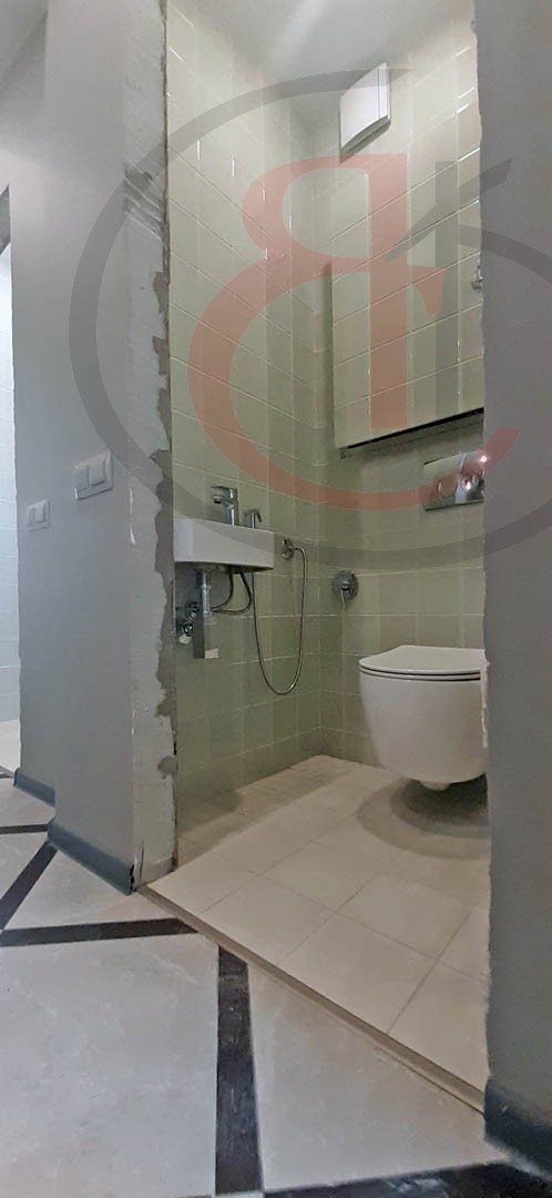 р-н Бирюлево, Новый ремонт ванной и туалета, после сноса сантех кабины в панельном доме,  (12)