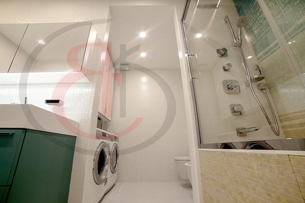 Укладка плитки в ванной комнате в ЖК Дом на Мосфильмовской, Большой совмещенный санузел (6)