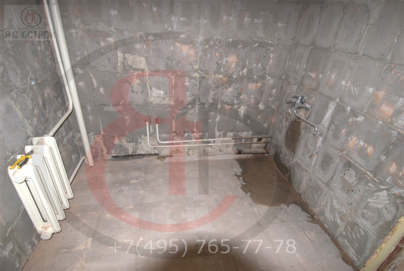Ремонт ванной комнаты под ключ в загородном доме, цены в Москве., Фото трудового процесса (12)