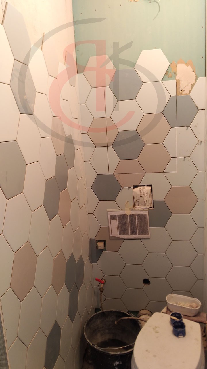 Провели сложные работы в ванной и туалете по Лукинской улице, 14, фото отчет материала №2 (23)