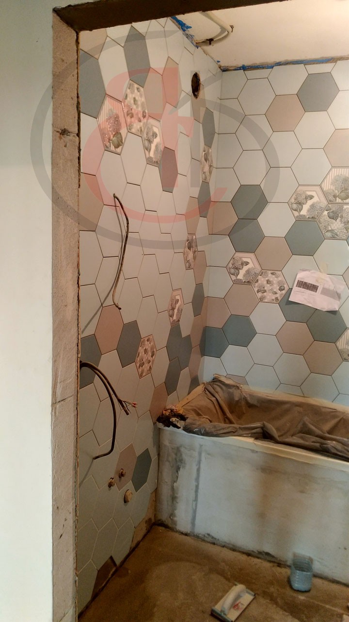 Провели сложные работы в ванной и туалете по Лукинской улице, 14, фото отчет материала №1 (8)