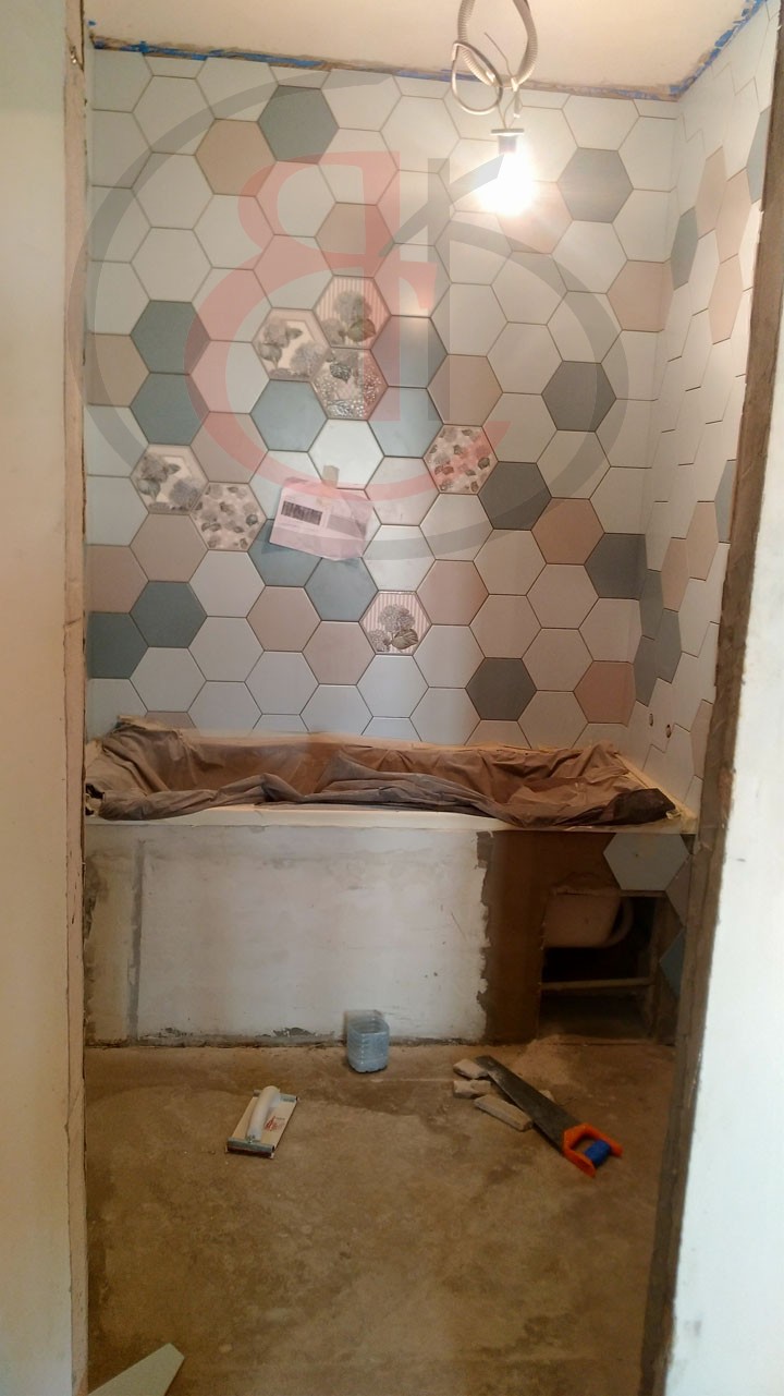Провели сложные работы в ванной и туалете по Лукинской улице, 14, фото отчет материала №1 (7)