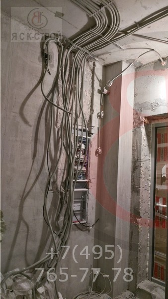 Разводка электрики в квартире 75 кв.м. р-н, М. Водный стадион, Черновые работы по электромонтажу  (5)