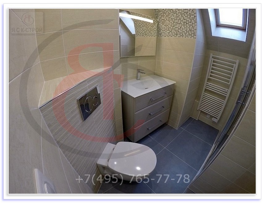 Маленькая ванная комната после ремонта, улица Заречная, ОБЗОР ПОСЛЕ РЕМОНТА (14)