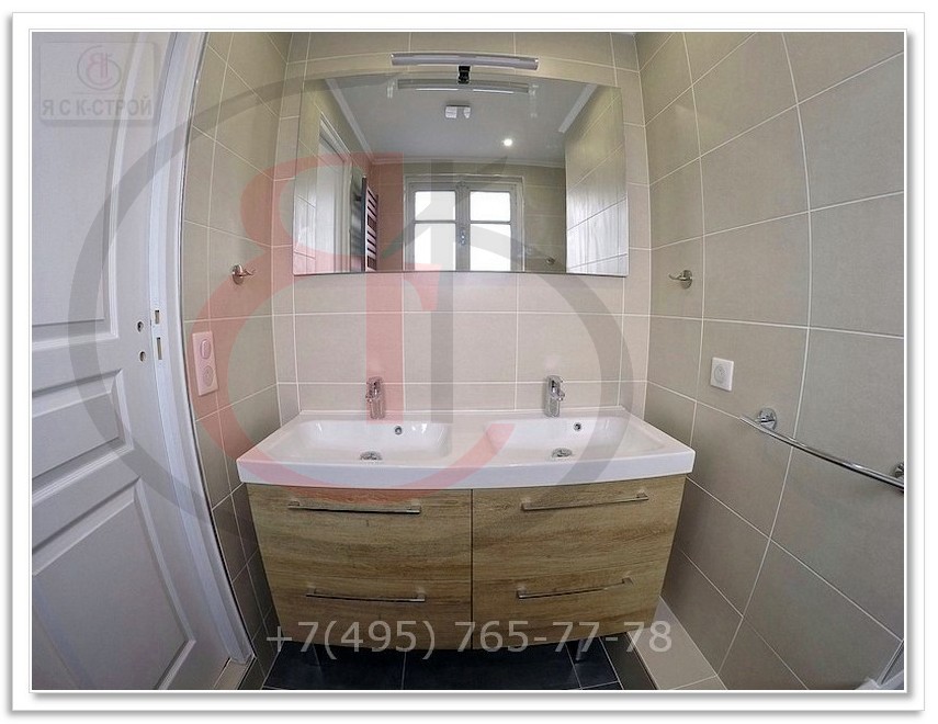 Интерьер ванной комнаты с окном и ремонт закончили за 15 дней, Волгоградский проспект, Есть ванна+душ и окно (3)
